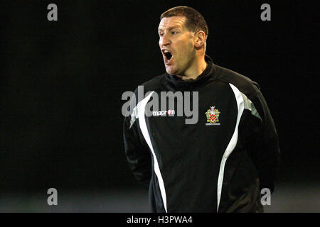 AFC unterstützt Manager Jim McFarlane - AFC unterstützt Vs Folkestone Invicta - Ryman League Premier Division Fußball im Stadion - 10.05.10 Stockfoto