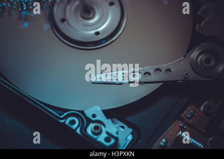 Lagerung, Platte von Chips mit Fiber optic Lichter Stockfoto