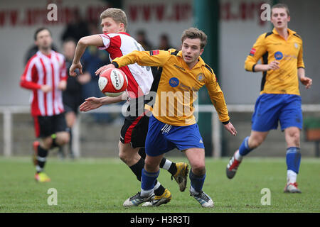 Lewis Smith in Aktion für unterstützt - AFC unterstützt Vs Cray Wanderers - Ryman League Premier Division Fußball im Stadion - 17.03.12 Stockfoto