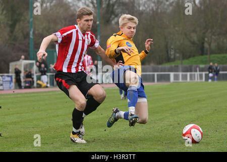 Lewis Smith in Aktion für unterstützt - AFC unterstützt Vs Cray Wanderers - Ryman League Premier Division Fußball im Stadion - 17.03.12 Stockfoto