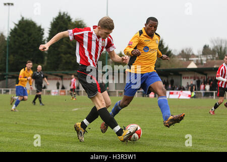 Lewis Smith in Aktion für unterstützt - AFC unterstützt Vs Cray Wanderers - Ryman League Premier Division Fußball im Stadion - 17.03.12 Stockfoto