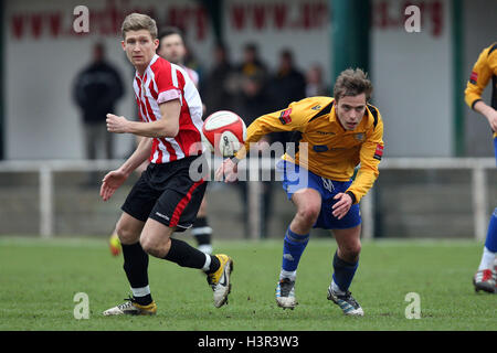 Lewis Smith in Aktion für unterstützt - AFC unterstützt Vs Cray Wanderers - Ryman League Premier Division Fußball im Stadion - 17.03.12 Stockfoto