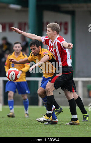 Lewis Smith in Aktion für unterstützt - AFC unterstützt Vs Cray Wanderers - Ryman League Premier Division Fußball im Stadion - 17.03.12 Stockfoto