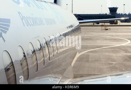 Moskau, Russische Föderation, August 07,2015: Rumpf des Flugzeugs Stockfoto
