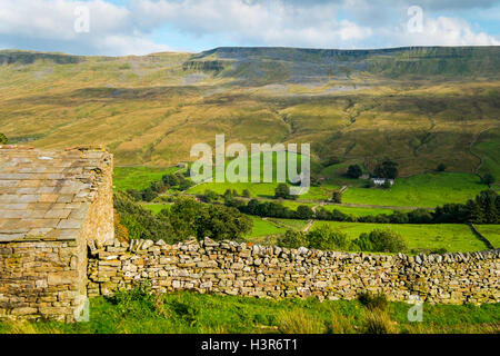 Mallerstang Rand in den Yorkshire Dales aus den unteren Hängen des Wildschwein fiel Stockfoto