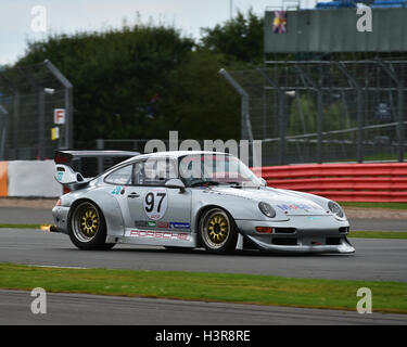 Paul McLean, Porsche GT2 Evo, 90er Jahre GT Legends, Silverstone Classic 2016, 60er Jahre Autos, Chris McEvoy, Cjm-Fotografie, Classic Racing Stockfoto