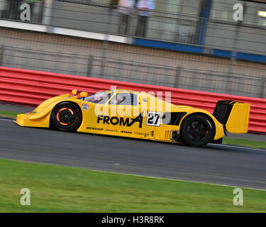 Gareth Evans, Nissan R93, Gruppe C, Silverstone Classic 2016, 60er Jahre Autos, Chris McEvoy, Cjm-Fotografie, Classic Racing Cars, hist Stockfoto