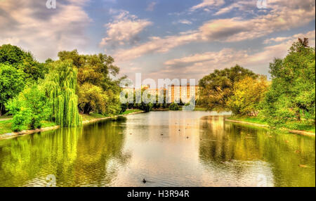 Blick auf Nowodewitschi-Teich in Moskau - Russland Stockfoto