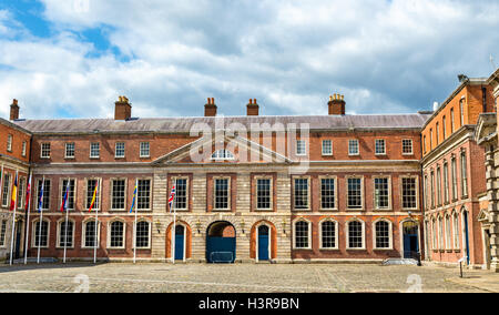 Oberen Hof von Schloss von Dublin - Irland Stockfoto