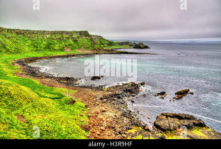 Irische Küste in der Nähe von the Giants Causeway, Großbritannien Stockfoto