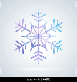 Leuchtend bunte Eis Schneeflocke Stock Vektor