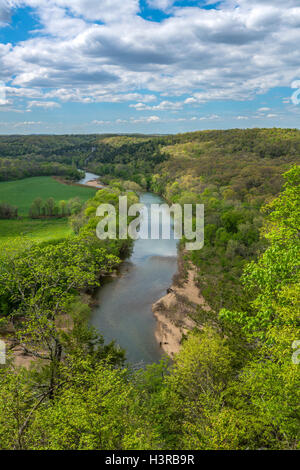 Buffalo National River, Arkansas: Buffalo River in der Nähe von Tyler Bend Vorfrühling Stockfoto