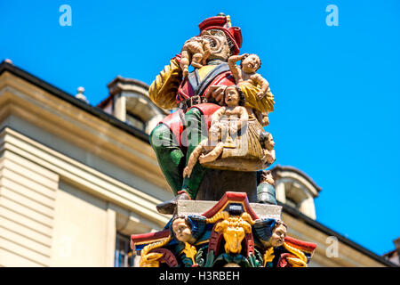 Brunnen Statue in Bern Stockfoto