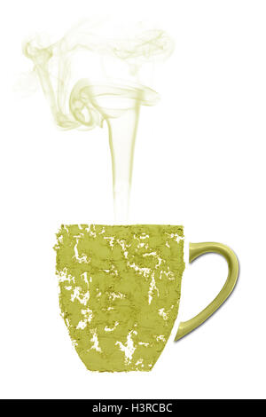 Eine Tasse Tee aus echter matcha Stockfoto