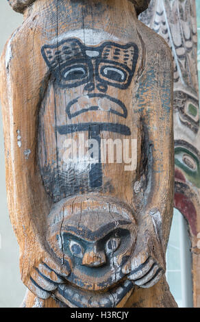 Totem der alten Inuit in Alaska Stockfoto