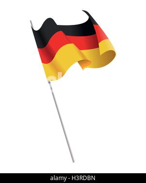 Isolierte Flagge Deutschland-Design Stock Vektor