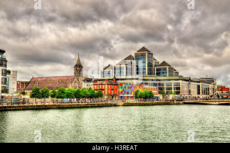 Ansicht der Stadt Kai in Dublin - Irland Stockfoto