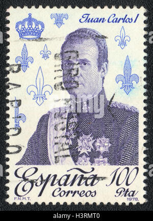 Eine Briefmarke gedruckt in Spanien, zeigt spanische König Juan Carlos i., ca. 1978 Stockfoto