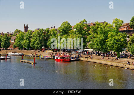 Fluss Dee in Chester, Cheshire, England Kreisstadt. UK Stockfoto