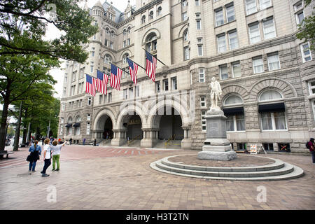 Washington, DC. 6. Oktober 2016: Donald Trump International Hotel in der alten Pennsylvania Ave Postamt gebaut. Stockfoto