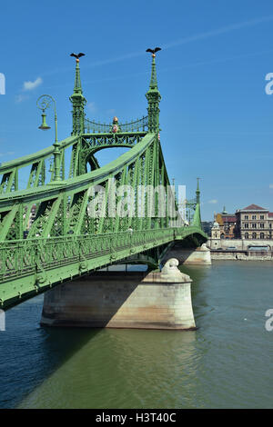 Liberty-Brücke über die Donau in Budapest, eine Probe des späten 19. Jahrhunderts Jahrhundert engineering Stockfoto