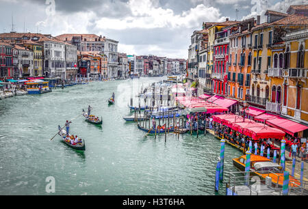 Blick von der Rialto-Brücke Stockfoto