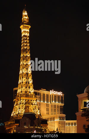 Eiffelturm Replik im Paris Hotel Las Vegas Stockfoto