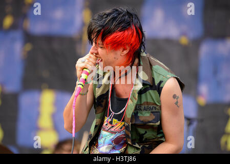 BARCELONA - 29 Mai: Julian Casablancas und The Voidz (Band) führt bei Primavera Sound Festival 2015. Stockfoto
