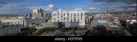 Manchester City breite Panorama, Lancashire, England, tagsüber Stockfoto