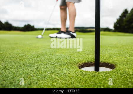 Man spielt golf Stockfoto
