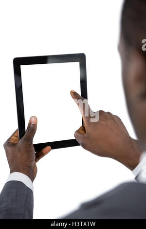 Nahaufnahme der Geschäftsmann mit digital-Tablette Stockfoto