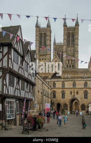 Leigh Pemberton Haus und Kathedrale von Lincoln, Lincoln, Lincolnshire, England Stockfoto