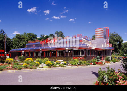 1990ER JAHREN KLASSISCHEN ART-DECO-STIL DINER HYDE PARK NY USA Stockfoto