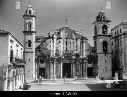 1930S 1940S COLUMBUS KATHEDRALE GEBAUT, IM JAHRE 1777 HAVANNA KUBA Stockfoto