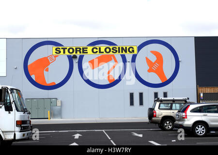 Masters - australische Baumarkt schließen, going out of business Stockfoto