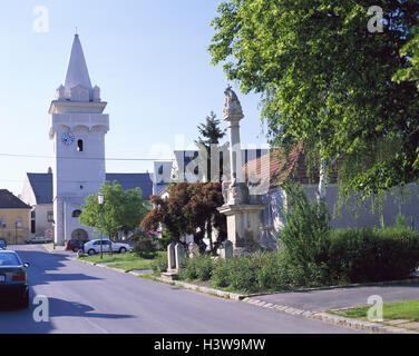 Österreich, Burgenland, neue Kolonisten See, Breitenbrunn, lokale Ansicht, Kirche, Stockfoto