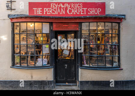 Der persische Teppich Shop in Traube Lane Whitby Stockfoto