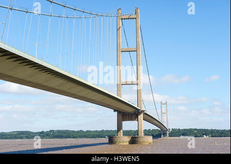 Humber Bridge über die Humber Estuary, Humberside, England, Großbritannien Stockfoto