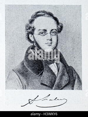 Porträt von Fromental Halévy (1799-1862), ein französischer Komponist. Vom 19. Jahrhundert Stockfoto