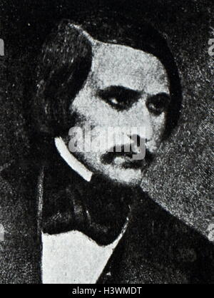 Portrait von Nikolai Gogol (1809-1852) ein russischer Dramatiker, Romancier und Short story writer der Ukrainischen Ethnizität. Vom 19. Jahrhundert Stockfoto