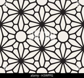 Vektor nahtlose Black And White Lace Blumenmuster Stock Vektor