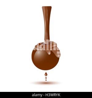 flüssiges Bonbon Schokolade braun Stock Vektor