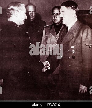 Foto: Adolf Hitler (1889-1945), deutscher Politiker, war der Führer der Nsdap, Bundeskanzler von Deutschland und Führer des nationalsozialistischen Deutschland. Vom 20. Jahrhundert Stockfoto