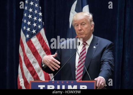 U.S. republikanische Präsidentschaftskandidat Donald Trump spricht am Fundraising Mittagessen in San Antonio, Texas Stockfoto