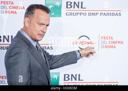 Rom, Italien. 13. Oktober 2016. Tom Hanks Teilnahme an einem Fototermin während 11. Filmfestival in Rom am 13. Oktober 2016 in Rom, Italien: Massimo Valicchia/Alamy Live News Stockfoto