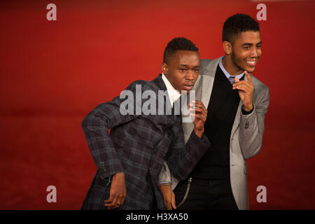 Ashton Sander und Jharrel Jerome präsentieren Moonlight Rom Film Festival 2016, 13. Oktober 2016, Auditorium Parco della Musica, Rom Stockfoto