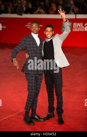 Ashton Sander und Jharrel Jerome präsentieren Moonlight Rom Film Festival 2016, 13. Oktober 2016, Auditorium Parco della Musica, Rom Stockfoto