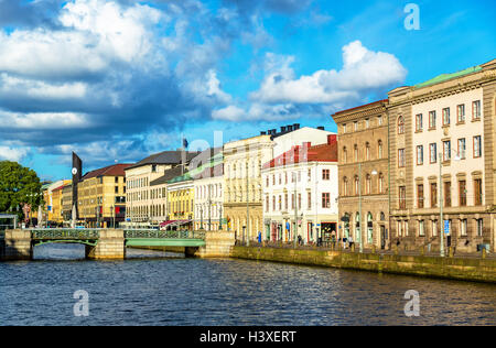 Kanal in das historische Zentrum von Göteborg, Schweden Stockfoto