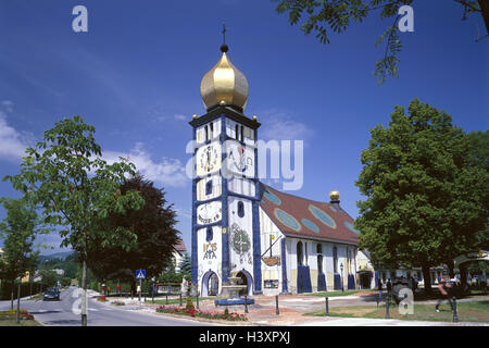 Österreich, Steiermark, Köflach, 100 Wasser Kirche, St. Barbara, nur redaktionell Europa, Süd-Ost Österreich, uraltes, Stadt, Kirche, Stadtpfarrkiche, Kirche, Reorganisation, 1987, Künstler Frieden Reich 100 Wasser, Architektur, Kirchenbau, legen Stockfoto