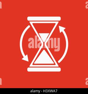 Die Sanduhr-Symbol. Uhr-Symbol. Stock Vektor